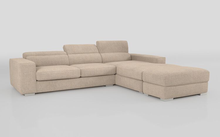Frigento 4 Seater Sofa with Right Hand Facing Lounger and Ottoman | Frigento Sofa Range | ScS