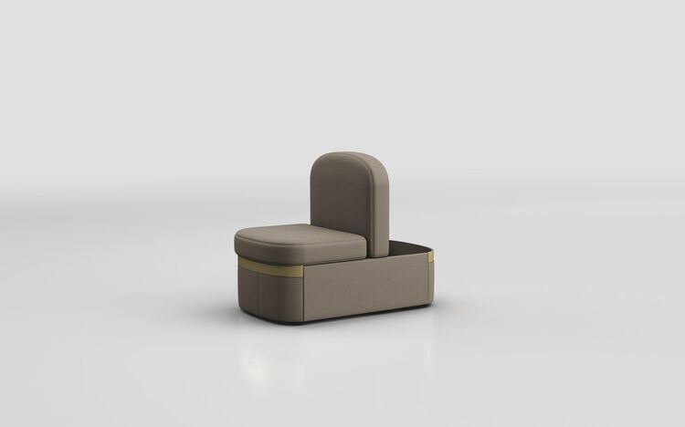 Voltana Storage Chair Footstool with Gold Trim | Voltana Sofa Range | ScS