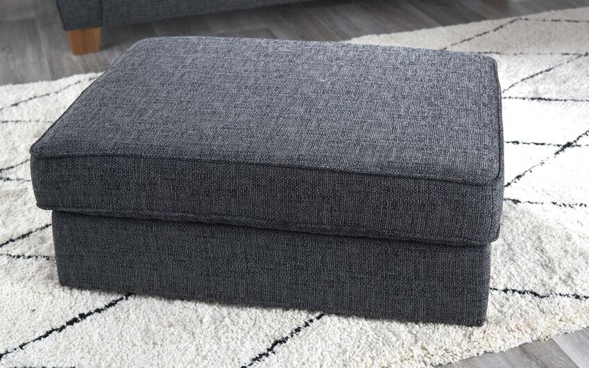 Theo Fabric Plain Top Banquette Footstool