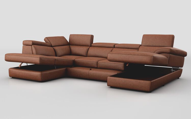 Bagnara Corner Sofa with RHF Storage Lounger, LHF Chaise, Sliding Footrest & Manual Head Tilt | Bagnara Sofa Range | ScS