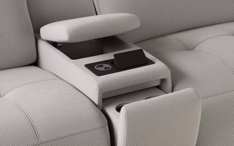 Geminiano 2 Corner 2 Power Recliner Sofa with Right Hand Facing Console | Geminiano Sofa Range | ScS