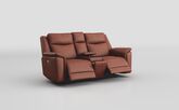 Savio 2 Seater Power Recliner Sofa with Power Media Console & Black Charging Pad