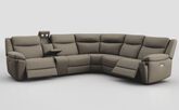 Villa 3 Corner 3 Power Recliner Sofa & Console with Lights