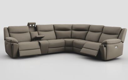 Villa 3 Corner 3 Power Recliner Sofa & Console with Lights | Villa Sofa Range | ScS