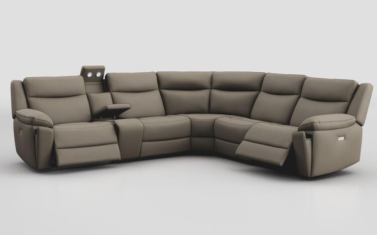 Villa 3 Corner 3 Power Recliner Sofa & Console with Lights | Villa Sofa Range | ScS