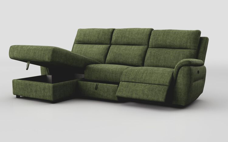 Sogliano 3 Seater Manual Recliner Sofa With Drawer & Left Hand Facing Storage Chaise | Sogliano Sofa Range | ScS