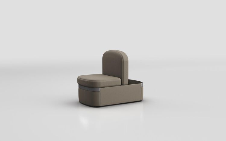 Voltana Storage Chair Footstool with Silver Trim | Voltana Sofa Range | ScS