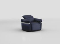 Voltana Power Recliner Chair with Manual Head Tilt, LED Lights & Silver Trim | Voltana Sofa Range | ScS