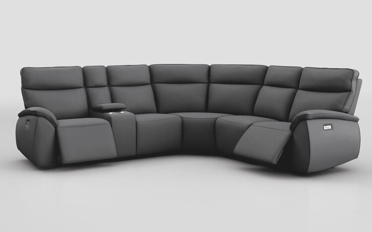 Solara 2 Corner 2 Power with Regular Storage Console | Solara Sofa Range | ScS