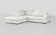 Melizzano 2 Corner 2 Sofa with Sliding Footrest, Left Hand Facing Chaise with Pockets & Ottoman | Melizzano Sofa Range | ScS