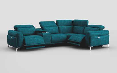 Gattolino 1 Corner 2 Power Recliner Sofa with Manual Head Tilt & Console | Gattolino Sofa Range | ScS
