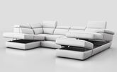 Bagnara Corner Sofa RHF Storage Lounger, LHF Chaise, Sliding Footrest, Head Tilt & Ottoman