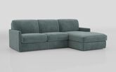 Barete Slim Arm 4 Seater Sofa Bed with Right Hand Facing Large Lounger