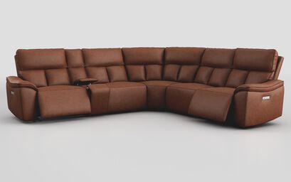 Pianello 3 Corner 3 Power Recliner Sofa with Console & Power Head Tilt | Pianello Sofa Range | ScS
