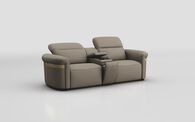 Voltana 3 Seater Sofa with Console, Manual Head Tilt & Gold Trim | Voltana Sofa Range | ScS