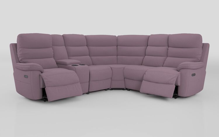 Ossett 2 Corner 2 Power Sofa with Left Hand Facing Console & Head Tilt | Ossett Sofa Range | ScS