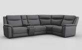Savio 3 Corner 1 Sofa with Media Console & Black Charging Pad