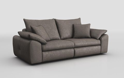 Cream Fabric Soliera 3 Seater Sofa