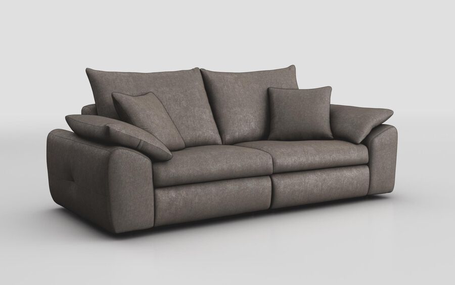 Cream Fabric Soliera 3 Seater Sofa