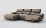 Poggio 3 Seater Power Recliner Left Hand Facing Sliding Chaise with Power Head Tilt