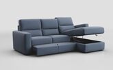 Loiano 3 Seater Sofa with Right Hand Facing Lounger & Sliding Footrest