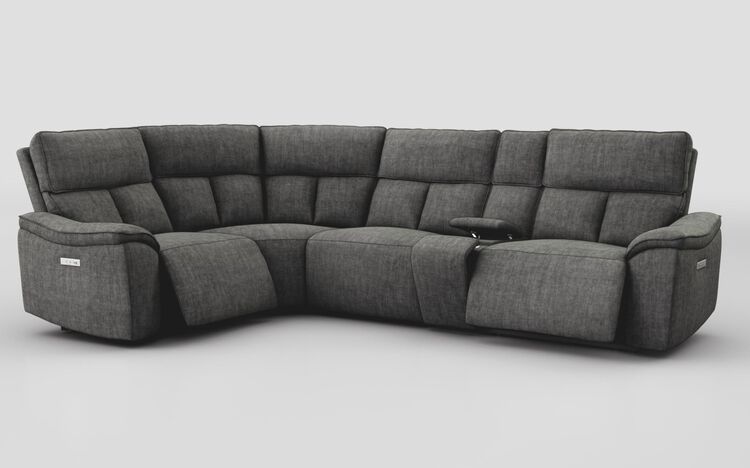 Pianello 1 Corner 3 Power Recliner Sofa with Console & Power Head Tilt | Pianello Sofa Range | ScS