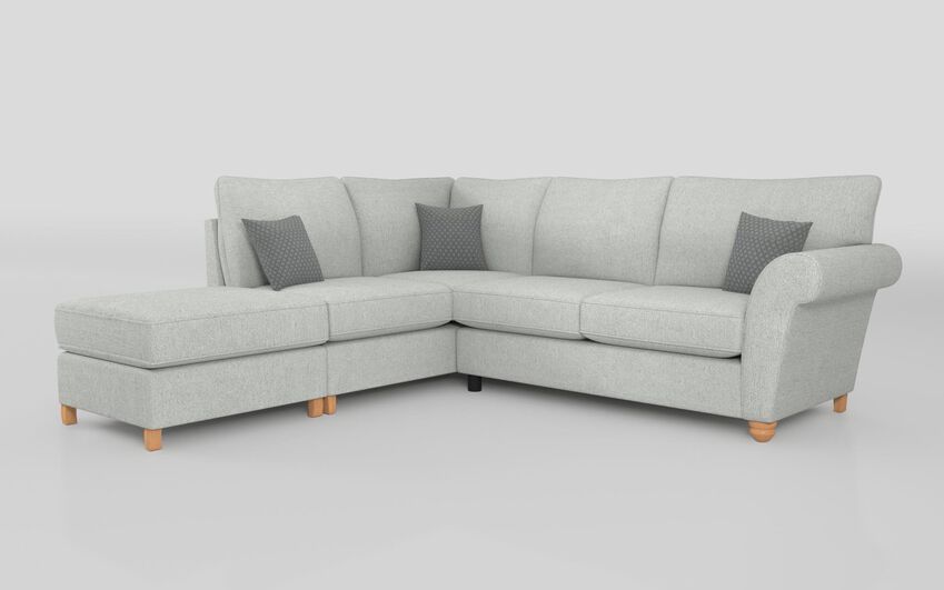 Aurora Fabric 1 Corner 2 Left Hand Facing Chaise Standard Back Sofa