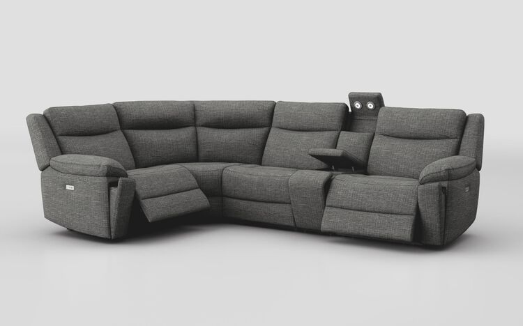 Villa 1 Corner 3 Power Recliner Sofa & Console with Lights | Villa Sofa Range | ScS