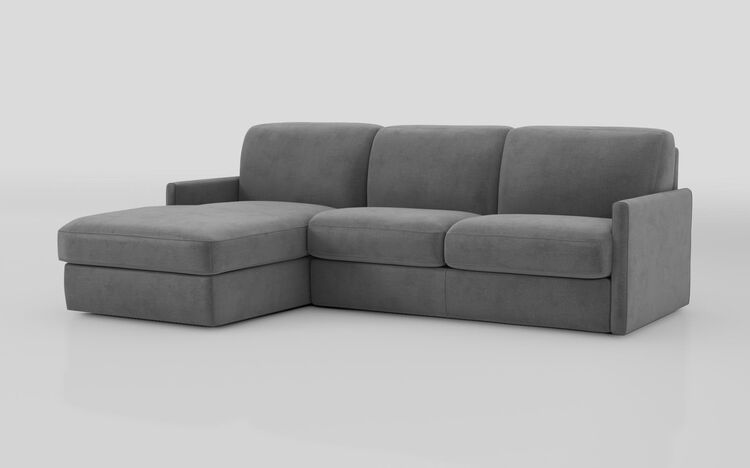 Barete Slim Arm 4 Seater Sofa Bed with Left Hand Facing Large Lounger | Barete Sofa Range | ScS