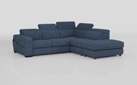 Melizzano 2 Corner 2 Sofa with Sliding Footrest, Right Hand Facing Chaise with Pockets & Ottoman | Melizzano Sofa Range | ScS