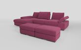 Savazza 4 Seater Sofa with Left Hand Facing Lounger & Two Ottoman Footstools