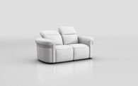 Voltana 2 Seater Sofa with Manual Head Tilt & Silver Trim | Voltana Sofa Range | ScS