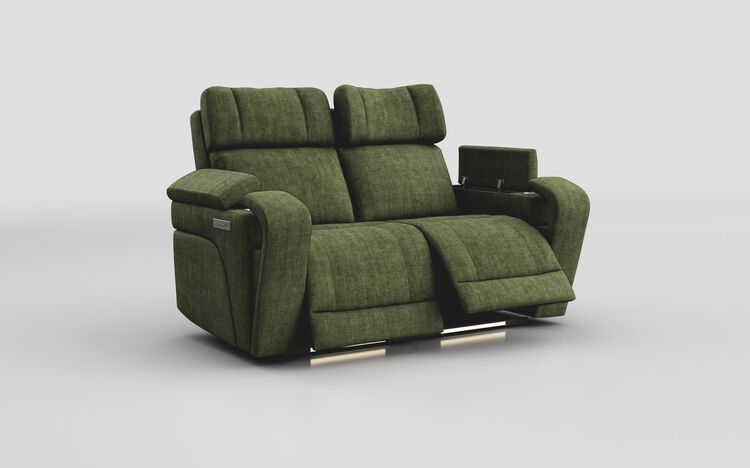 Adstock 2 Seater Power Recliner Sofa with Power Head Tilt, Lumbar, Massage, Audio, Heat & LED Lights | Adstock Sofa Range | ScS