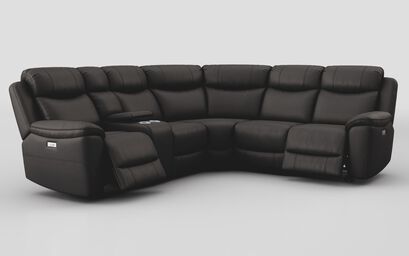 Tiglio 2 Corner 2 Power Recliner Sofa with Left Hand Facing Console | Tiglio Sofa Range | ScS