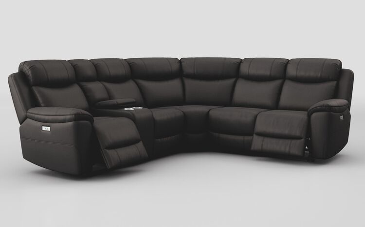 Tiglio 2 Corner 2 Power Recliner Sofa with Left Hand Facing Console | Tiglio Sofa Range | ScS