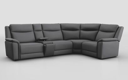 Savio 3 Corner 1 Sofa with Media Console & Black Charging Pad | Savio Sofa Range | ScS