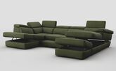 Bagnara Corner Sofa RHF Storage Lounger, LHF Chaise, Sliding Footrest, Head Tilt & Ottoman