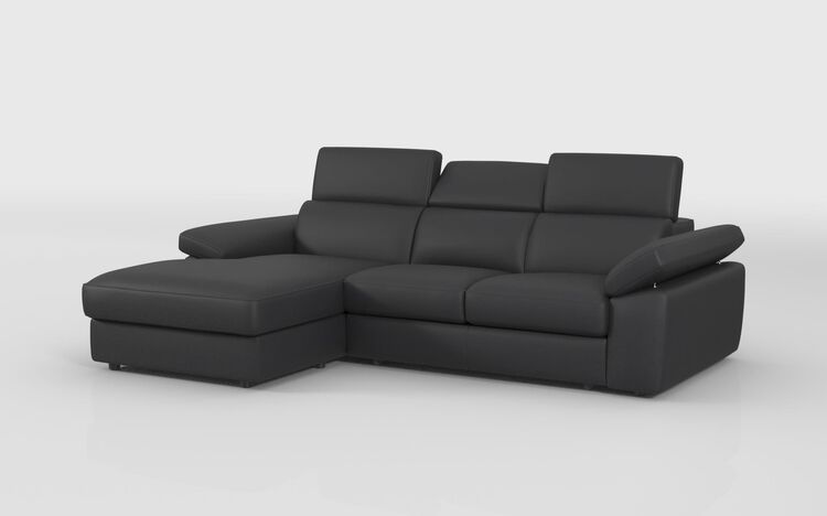 Quercioli 3 Seater Sofa with Sliding Footrest & Left Hand Facing Storage Lounger | Quercioli Sofa Range | ScS