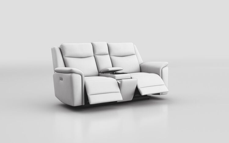 Savio 2 Seater Power Recliner Sofa with Power Media Console & Black Charging Pad | Savio Sofa Range | ScS