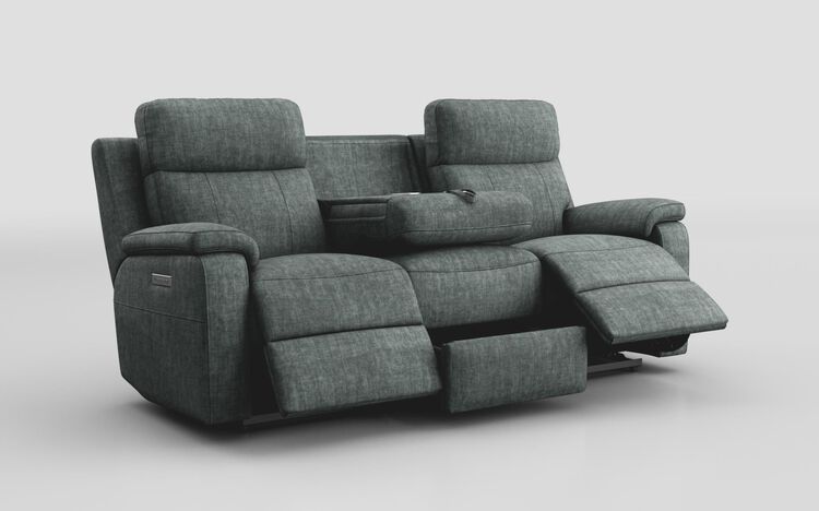 Calboli 3 Seater Power Recliner Sofa with Power Head Tilt, Lumbar, Drawer & Table | Calboli Sofa Range | ScS