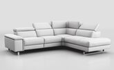 Viserba 3 Corner 2 Sofa with Right Hand Facing Chaise & Manual Head Tilt