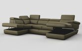 Bagnara Corner Sofa with RHF Storage Lounger, LHF Chaise, Sliding Footrest & Manual Head Tilt