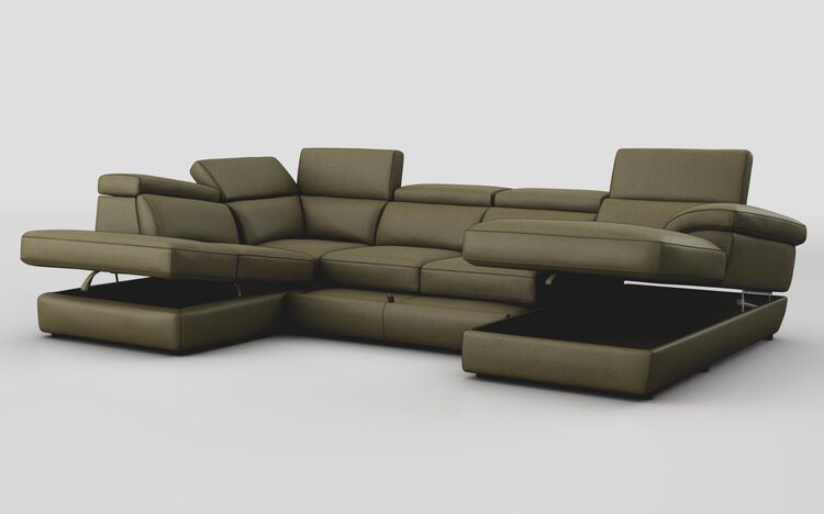 Bagnara Corner Sofa with RHF Storage Lounger, LHF Chaise, Sliding Footrest & Manual Head Tilt | Bagnara Sofa Range | ScS