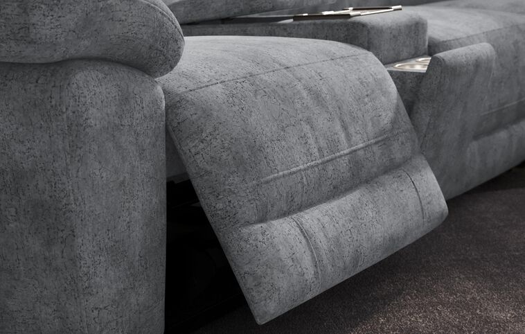 Belford 3 Corner 1 Power Recliner with Media Unit and Power Head Tilt