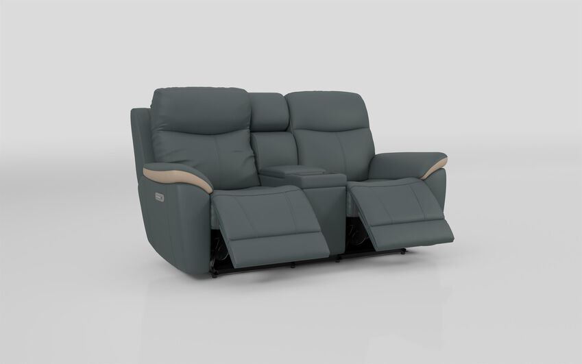 Eldwick 2 Seater Power Recliner Sofa Console & Head Tilt