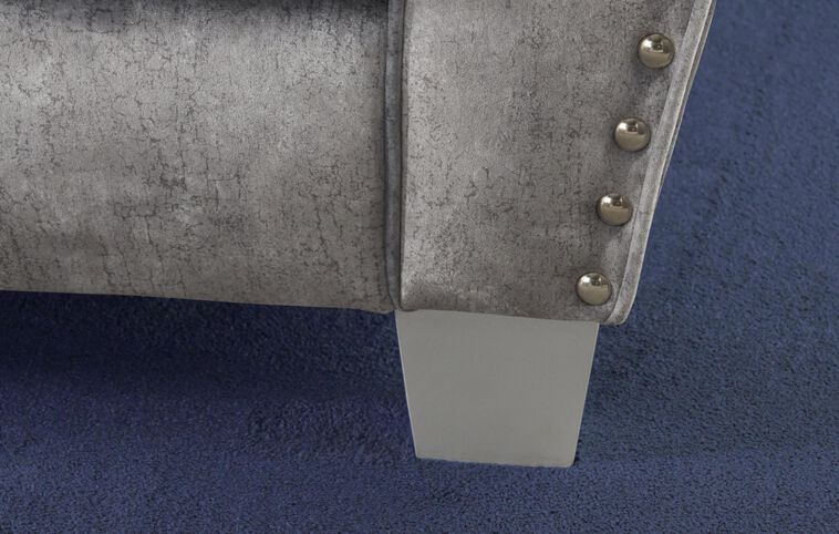 Living Esme Fabric Plain Top Banquette Footstool