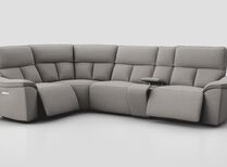 Pianello 1 Corner 3 Power Recliner Sofa with Console & Power Head Tilt | Pianello Sofa Range | ScS