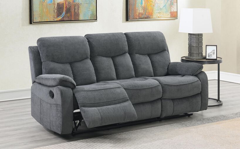 Tobias Fabric 3 Seater Manual Recliner Sofa