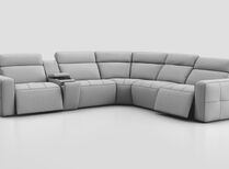 Geminiano 2 Corner 2 Power Recliner Sofa with Left Hand Facing Console | Geminiano Sofa Range | ScS