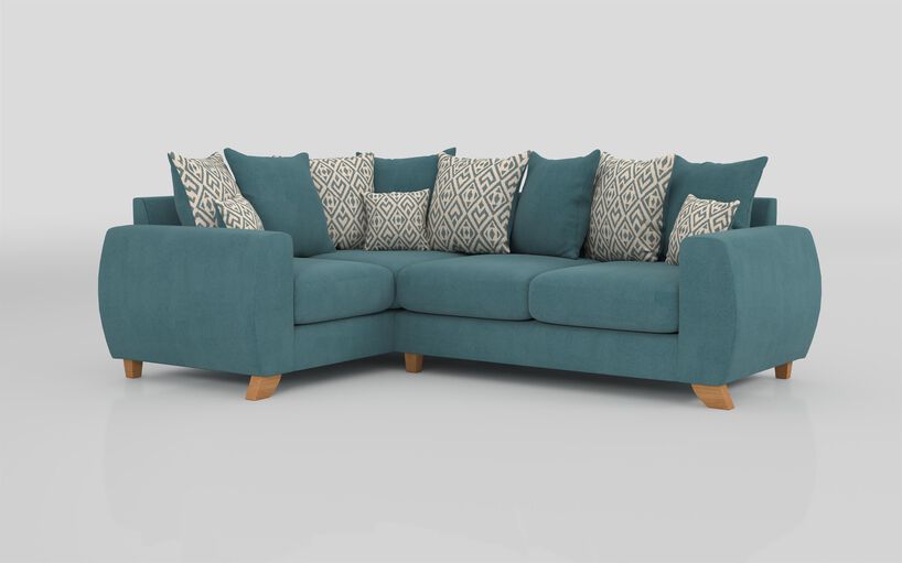 Aspen Fabric 1 Corner 2 Scatter Back Sofa